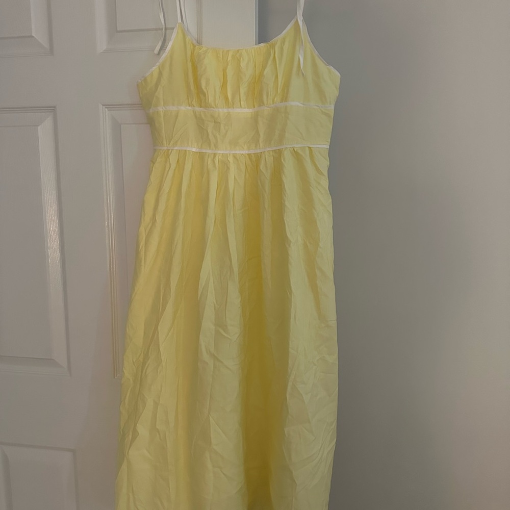 Yellow Spaghetti Strap Maxi Dress